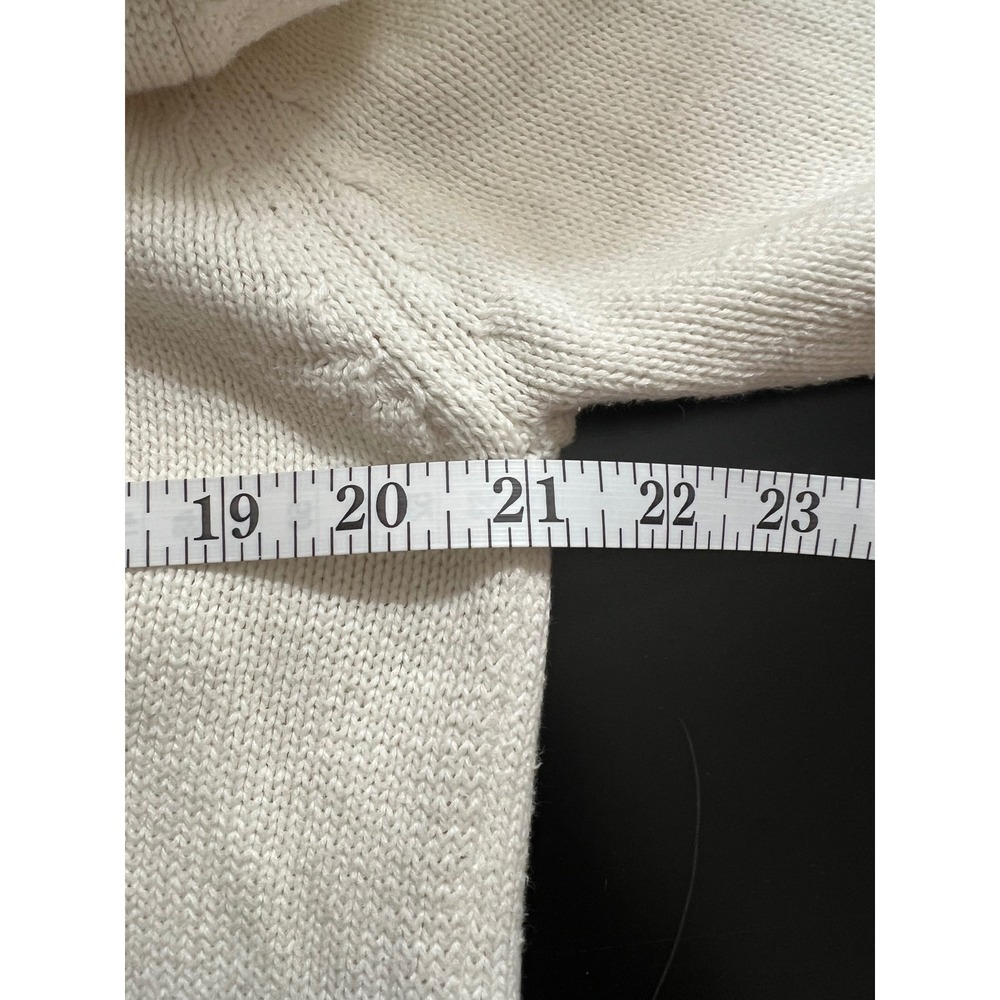 Dockers Mens Argyle Crewneck Sweater Cream White Cotton Knit‎ Medium - Picture 7 of 9